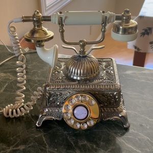 Vintage Baroque Monarch Rotary Phone Ornate Victorian Onyx Telephone